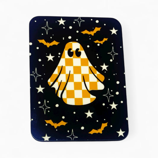 Checkered Ghost Orange Magnet