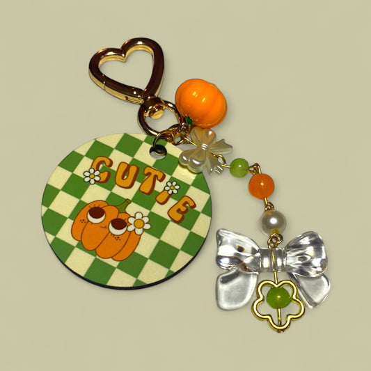 Pumpkin Cutie Green Keychain