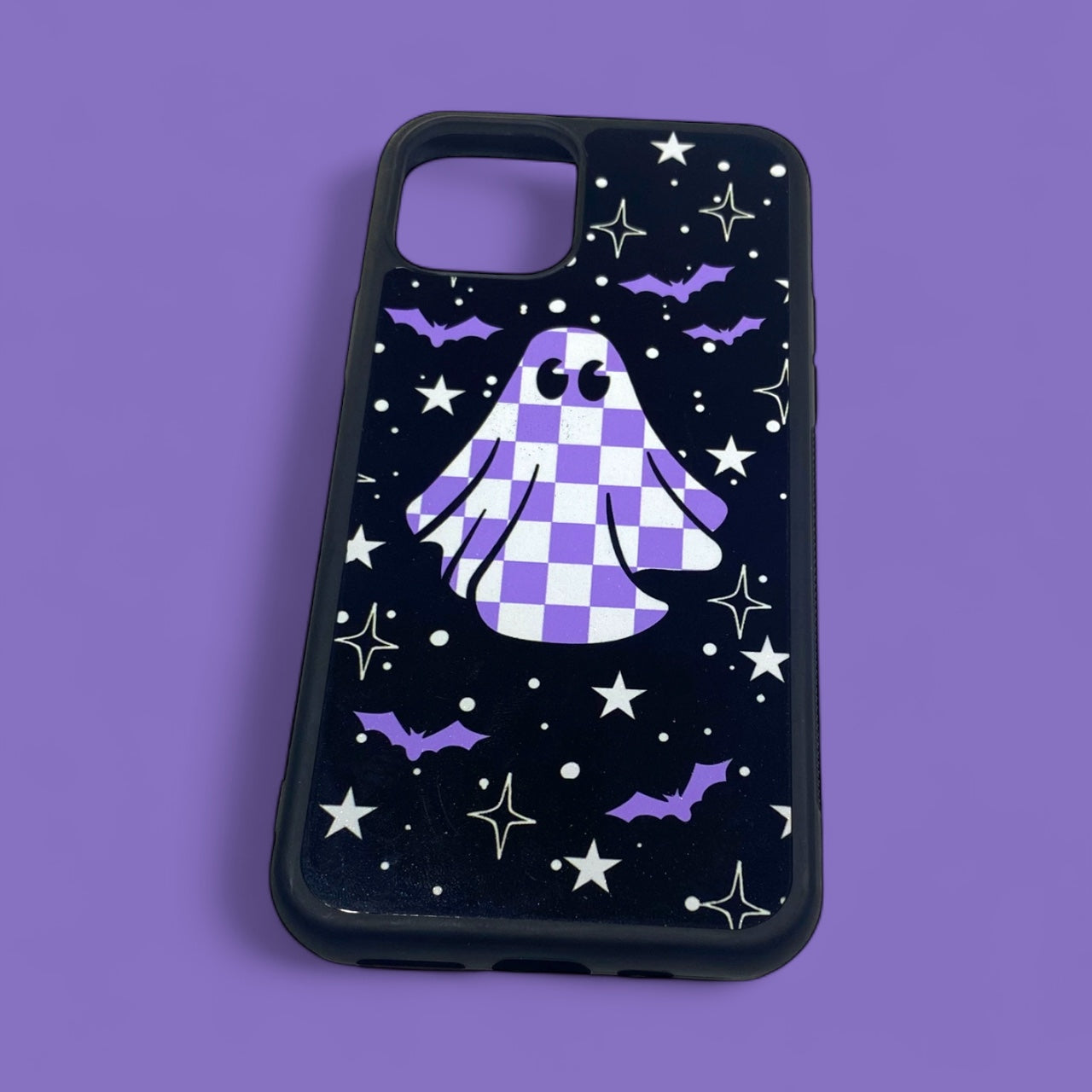 Checkered Ghost Purple Phone Case