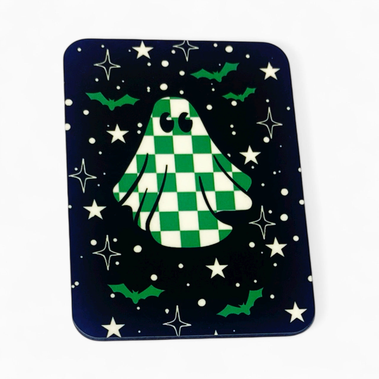 Checkered Ghost Green Magnet