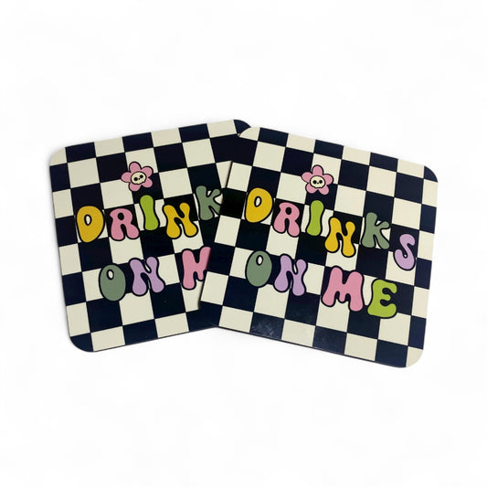 Drinks On Me Coaster Set