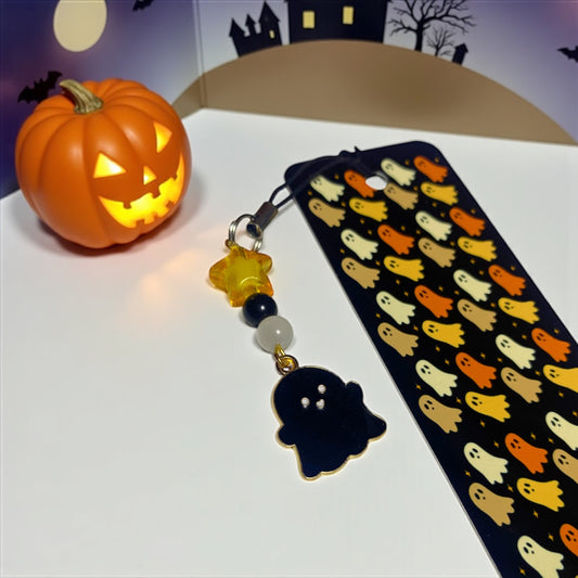 Orange Ghost Pattern Bookmark