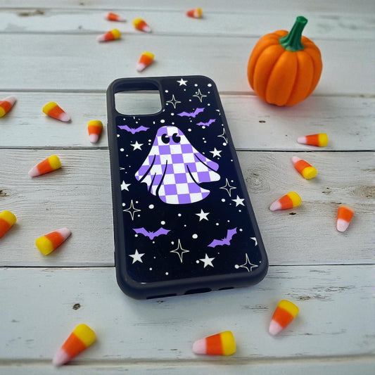 Checkered Ghost Purple Phone Case