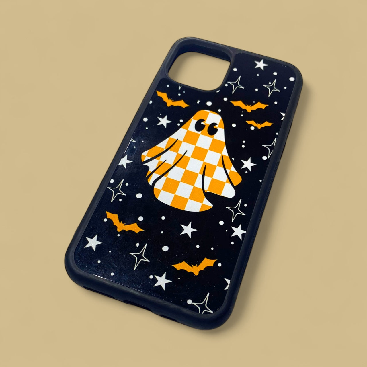 Checkered Ghost Orange Phone Case