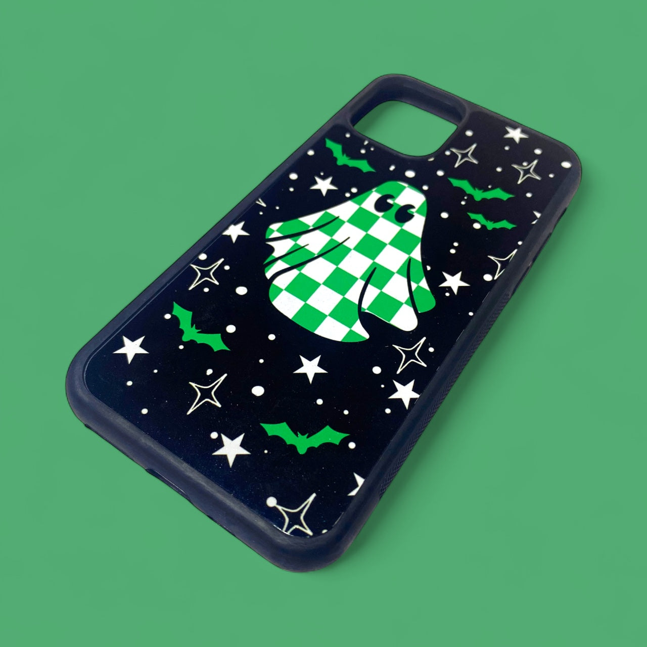 Checkered Ghost Green Phone Case