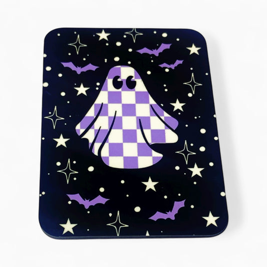 Checkered Ghost Purple Magnet
