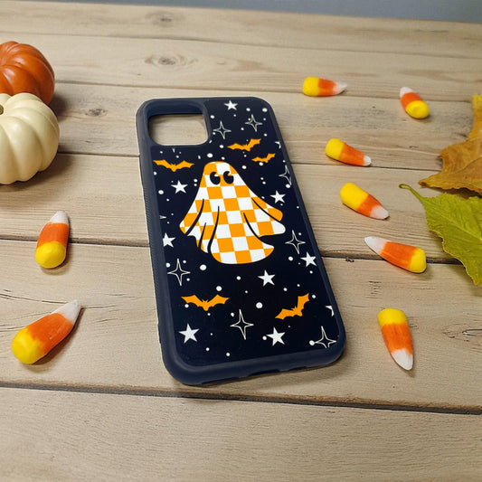 Checkered Ghost Orange Phone Case