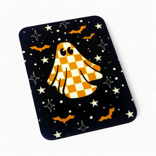Checkered Ghost Orange Magnet
