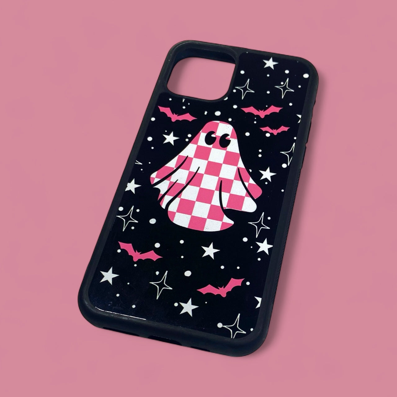 Checkered Ghost Pink Phone Case