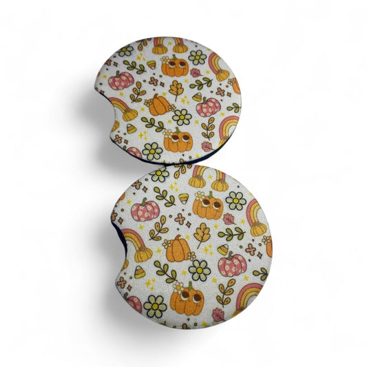 Cozy Autumn Car Coaster Set