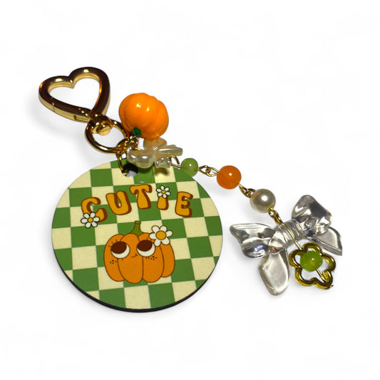 Pumpkin Cutie Green Keychain