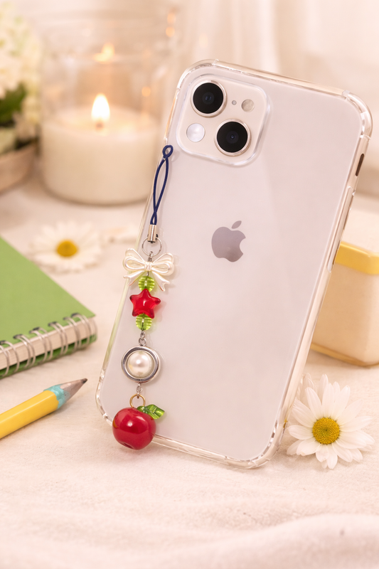 Red Apple Phone Charm
