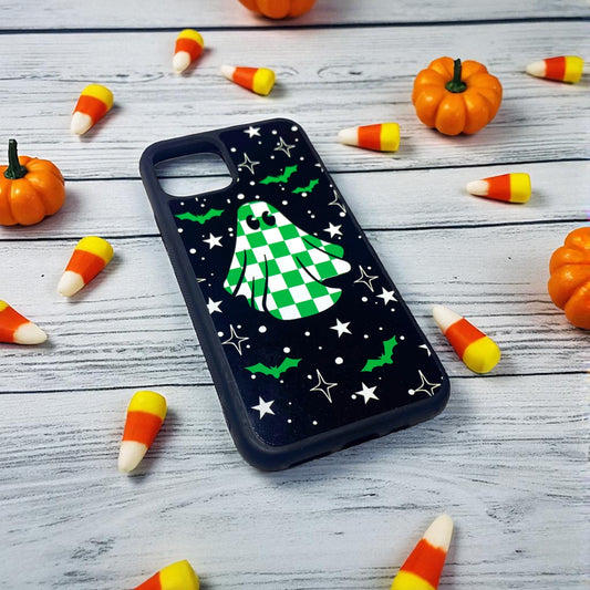 Checkered Ghost Green Phone Case