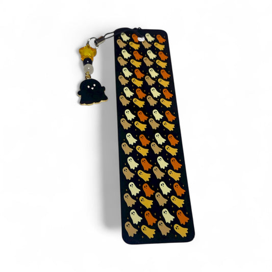 Orange Ghost Pattern Bookmark