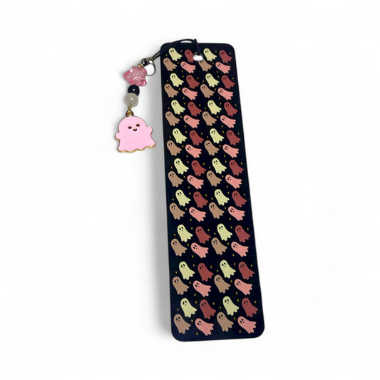 Pink Ghost Pattern Bookmark