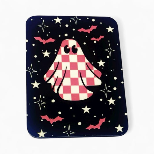 Checkered Ghost Pink Magnet