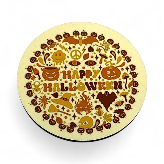 Brown Retro Halloween Magnet