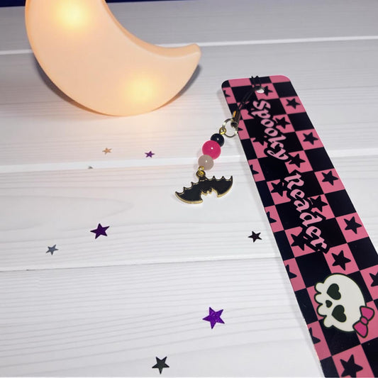 Spooky Reader Punk Skull Bookmark