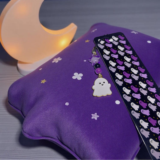 Purple Ghost Pattern Bookmark