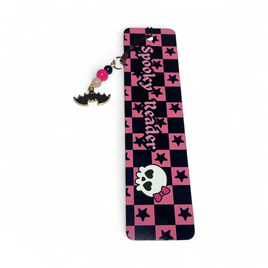 Spooky Reader Punk Skull Bookmark