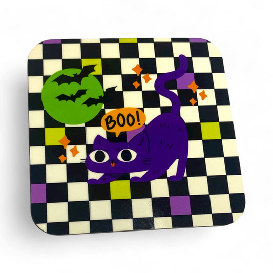 Boo! Halloween Cat Magnet
