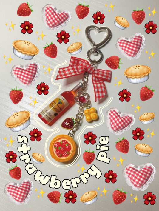 Strawberry Pie Keychain