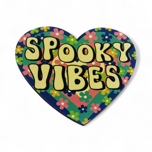 Spooky Vibes Heart Magnet