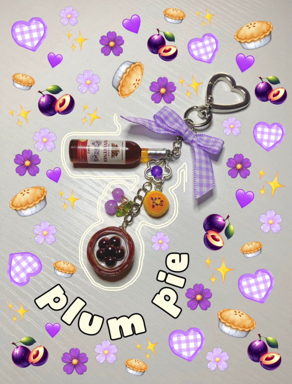 Plum Pie Keychain