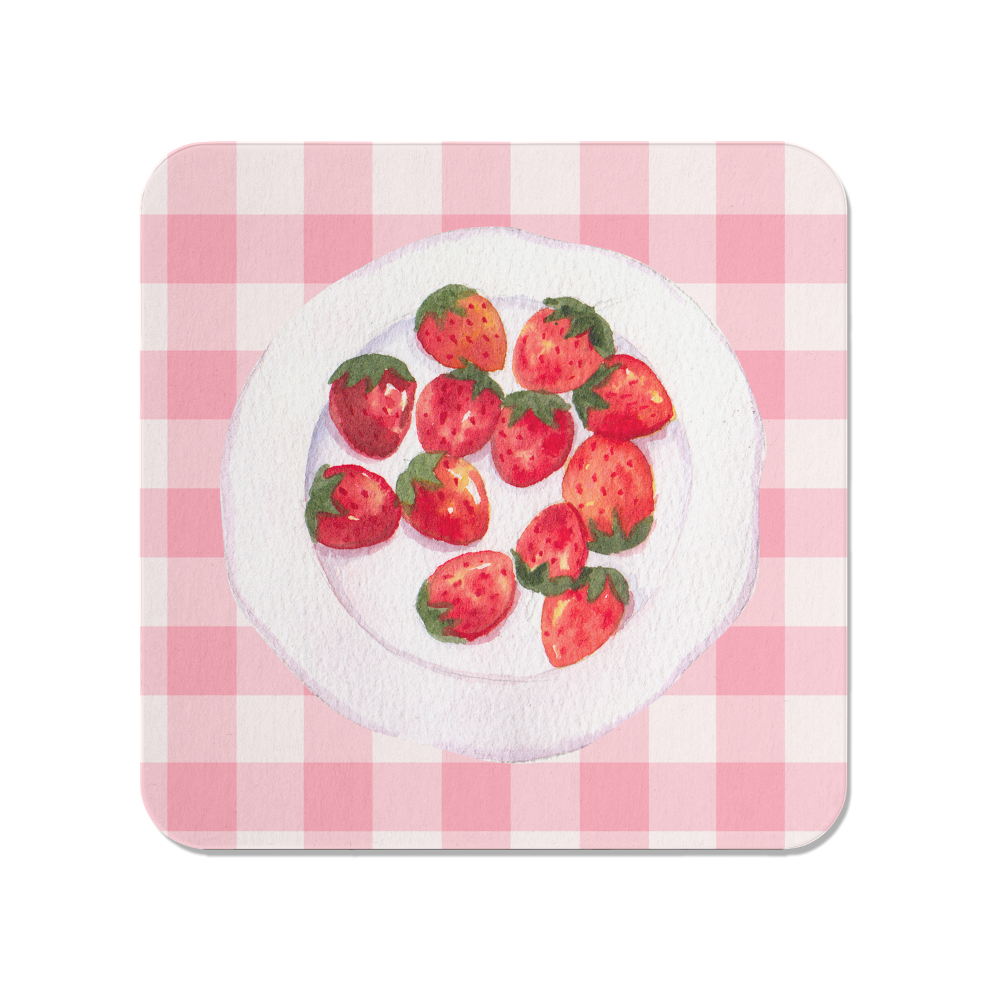 Plate of Strawberries Blush Magnet