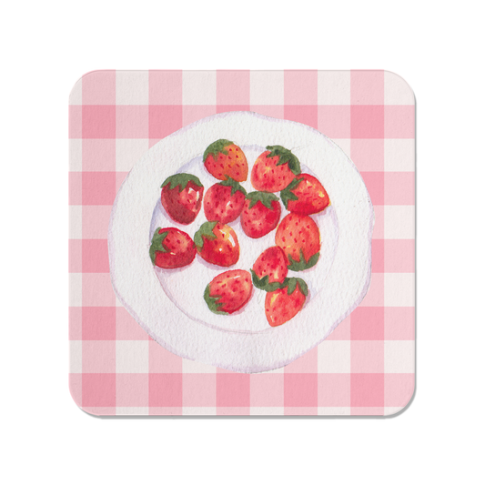 Plate of Strawberries Blush Magnet