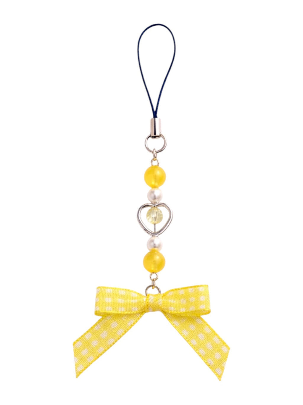 Yellow Gingham Phone Charm