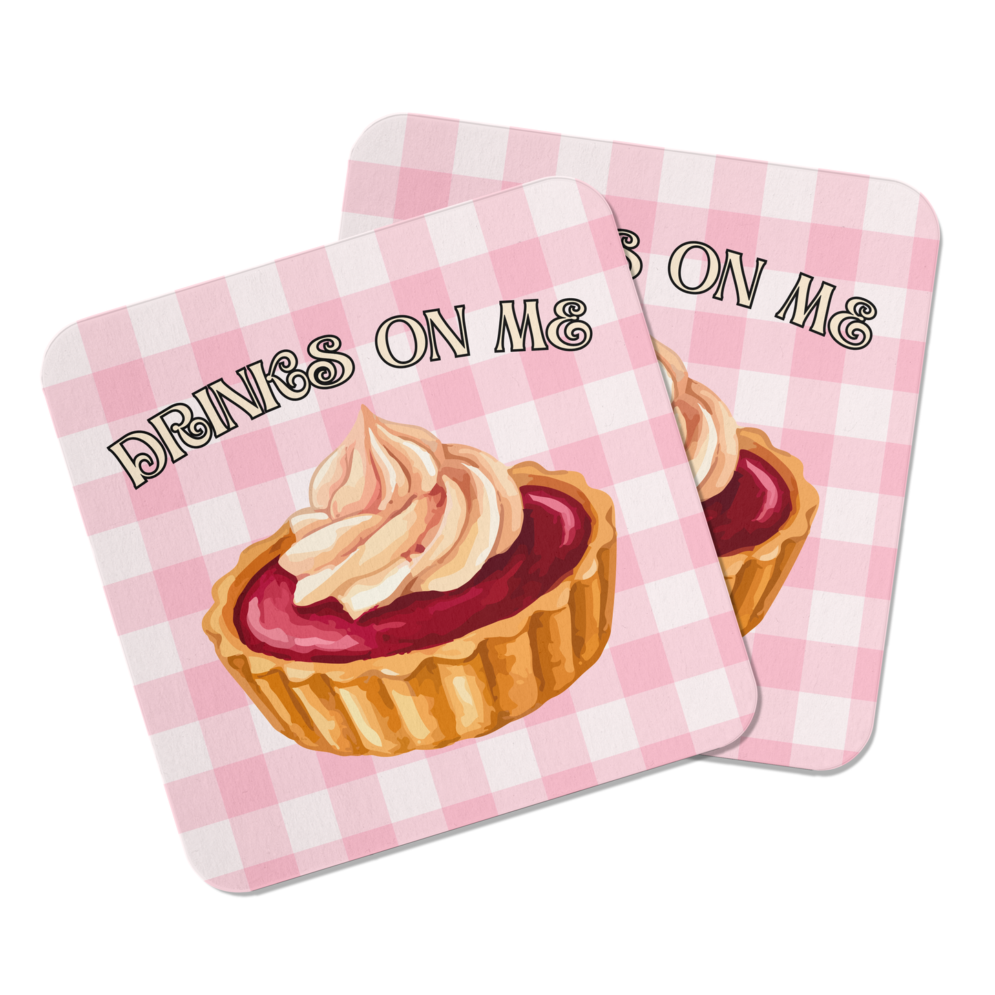 Strawberry Tart Coaster Set