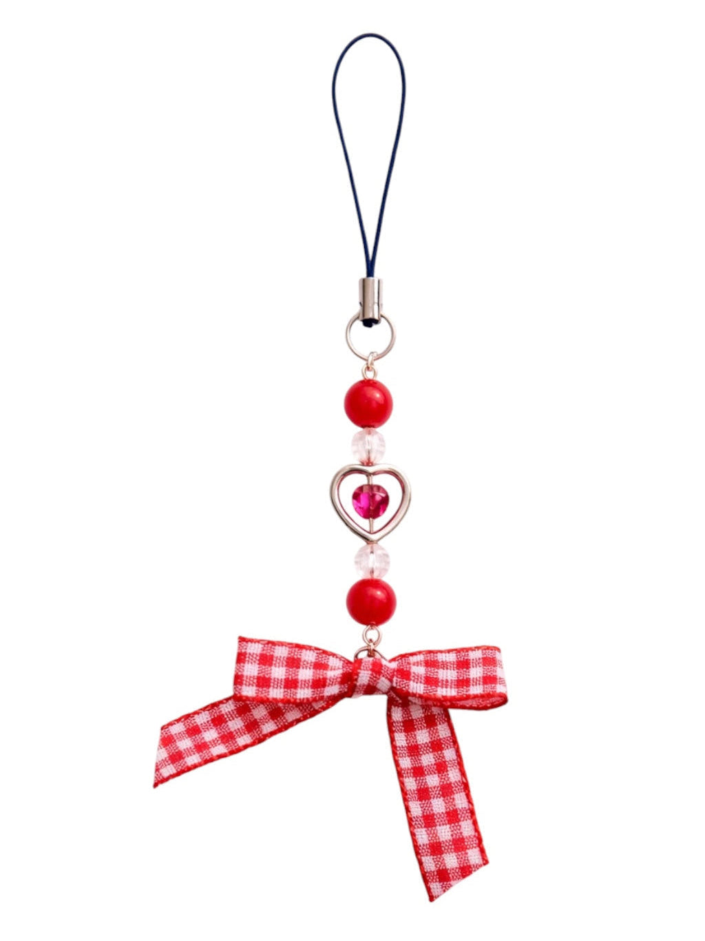 Red Gingham Phone Charm