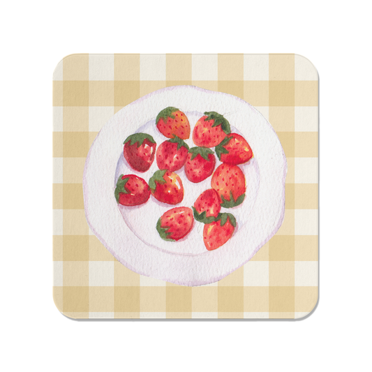 Plate of Strawberries Magnet