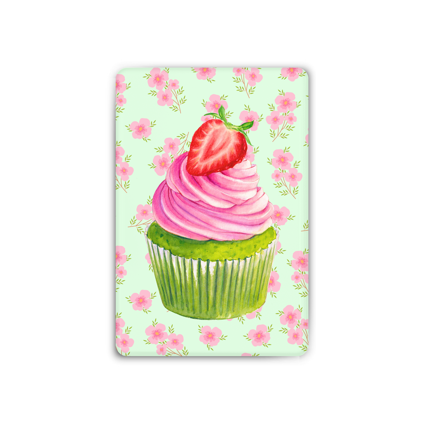 Strawberry Matcha Cupcake Magnet