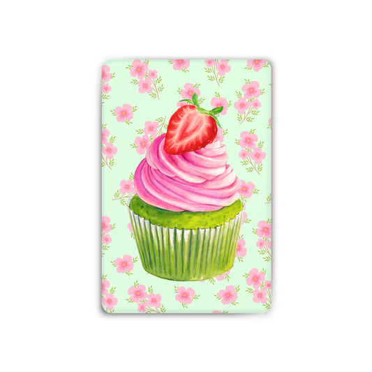 Strawberry Matcha Cupcake Magnet