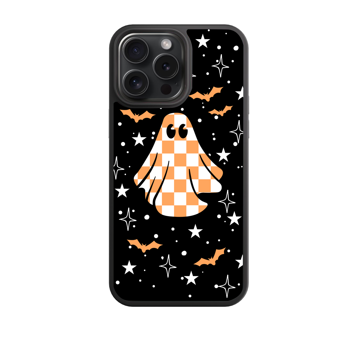 Checkered Ghost Orange Phone Case