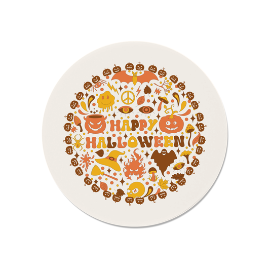 Brown Retro Halloween Magnet