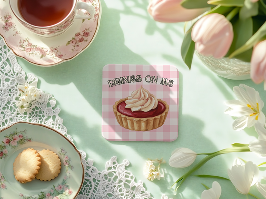Strawberry Tart Coaster Set